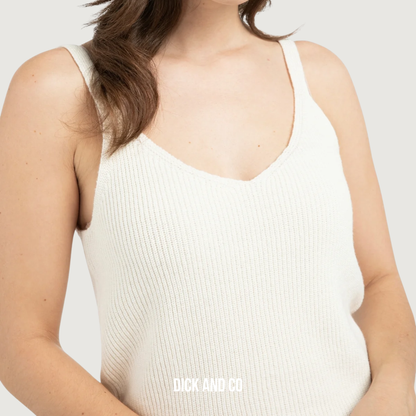 Gebreide tanktop met ribstructuur
