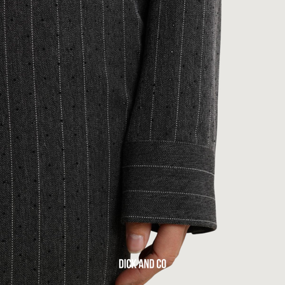 Newport Blouse Stripe Strass (Nkf02067)