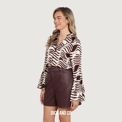 April blouse V-Neck Zebra