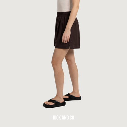 Short met hoge taille en elastische band