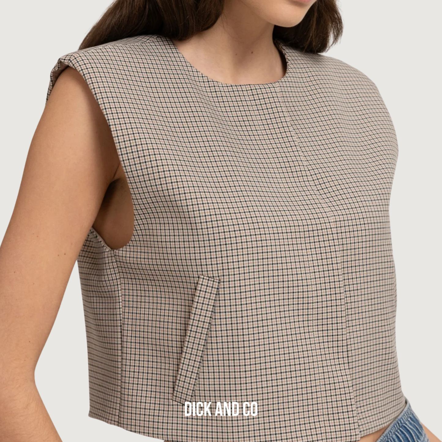 Geruit gilet