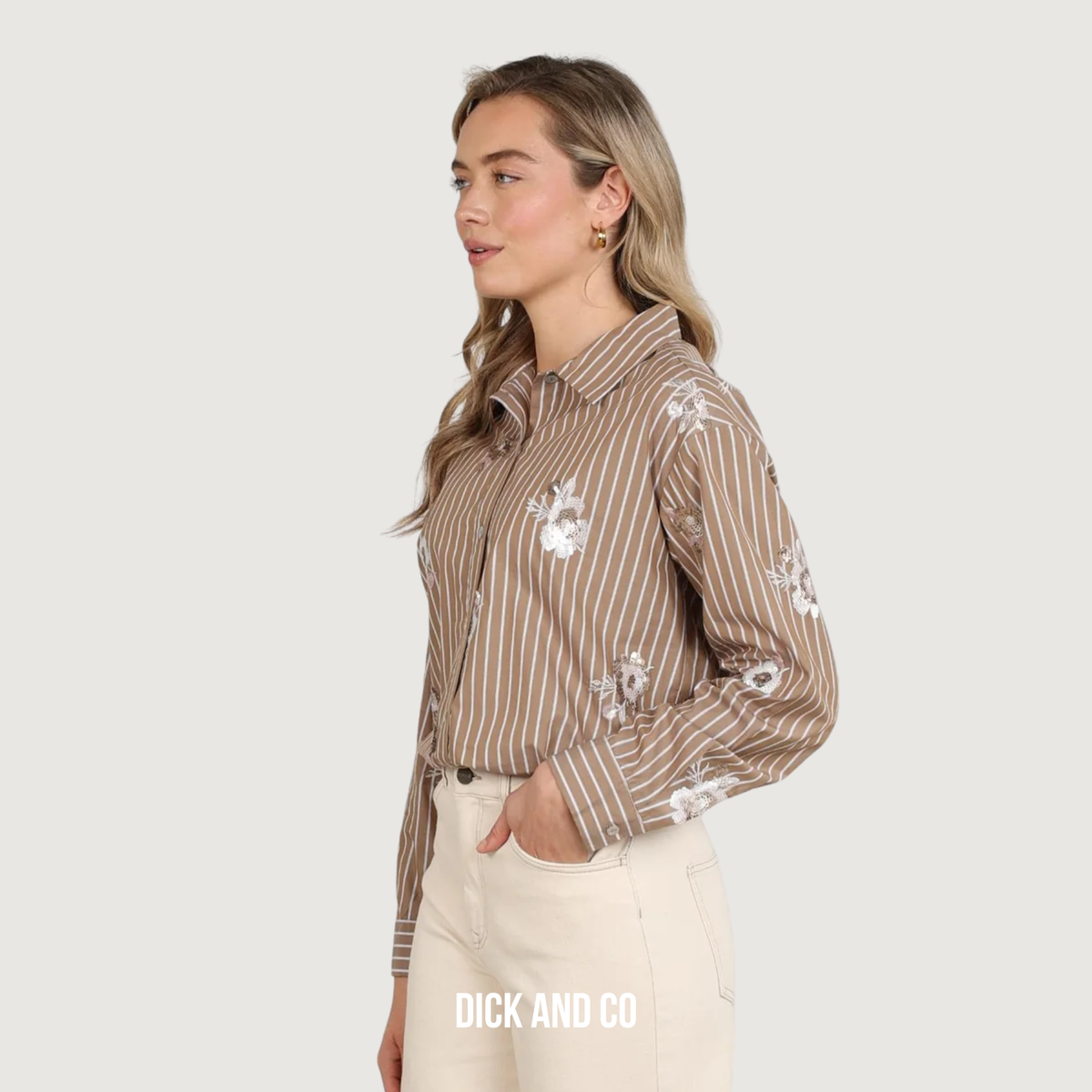 Newport blouse Stripe Flower
