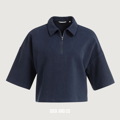 Polo top met rits