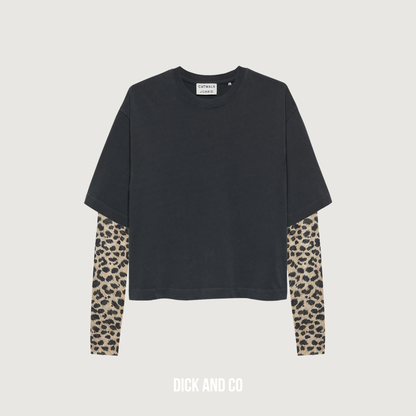 T-shirt met mesh long sleeves