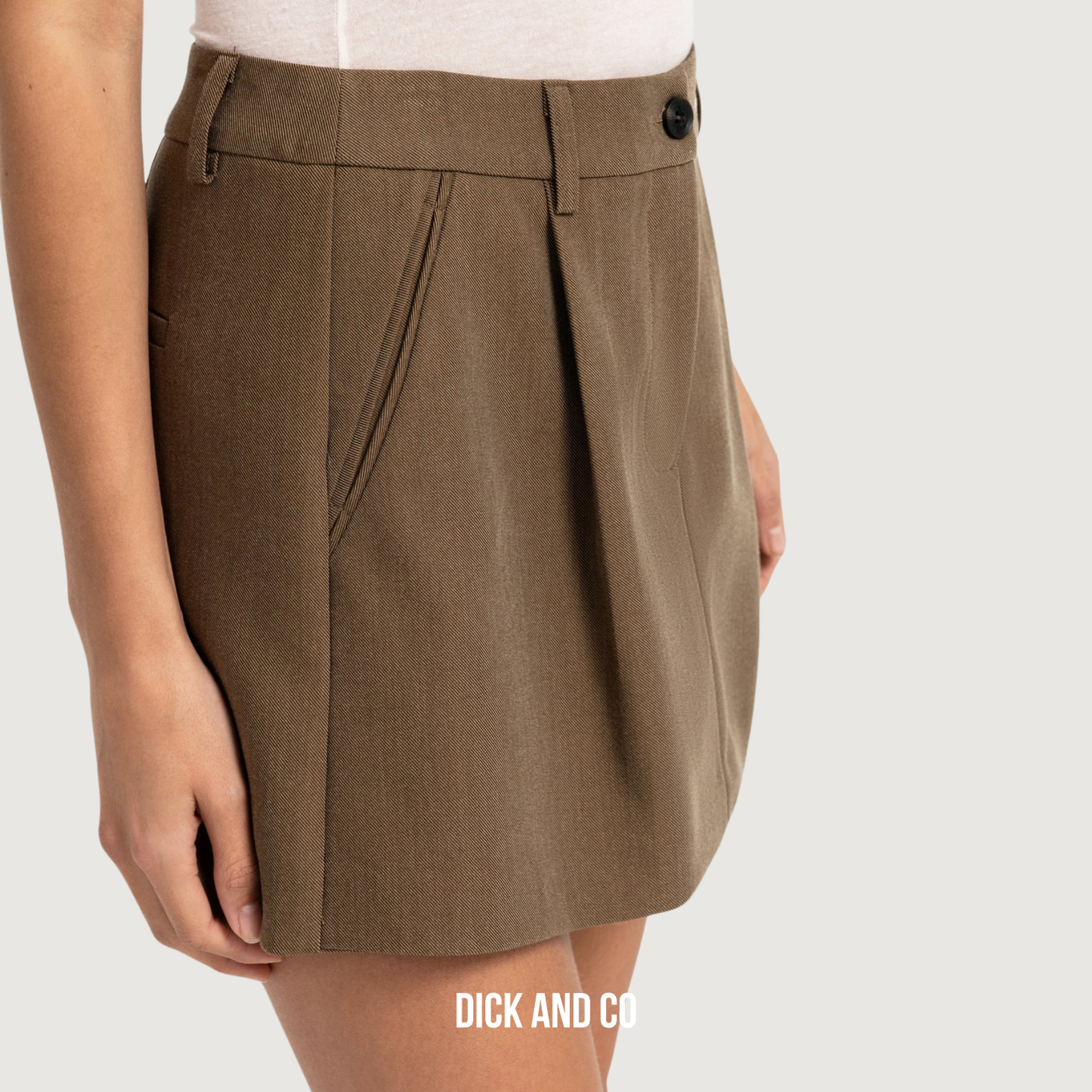 Mini skort met plooidetail