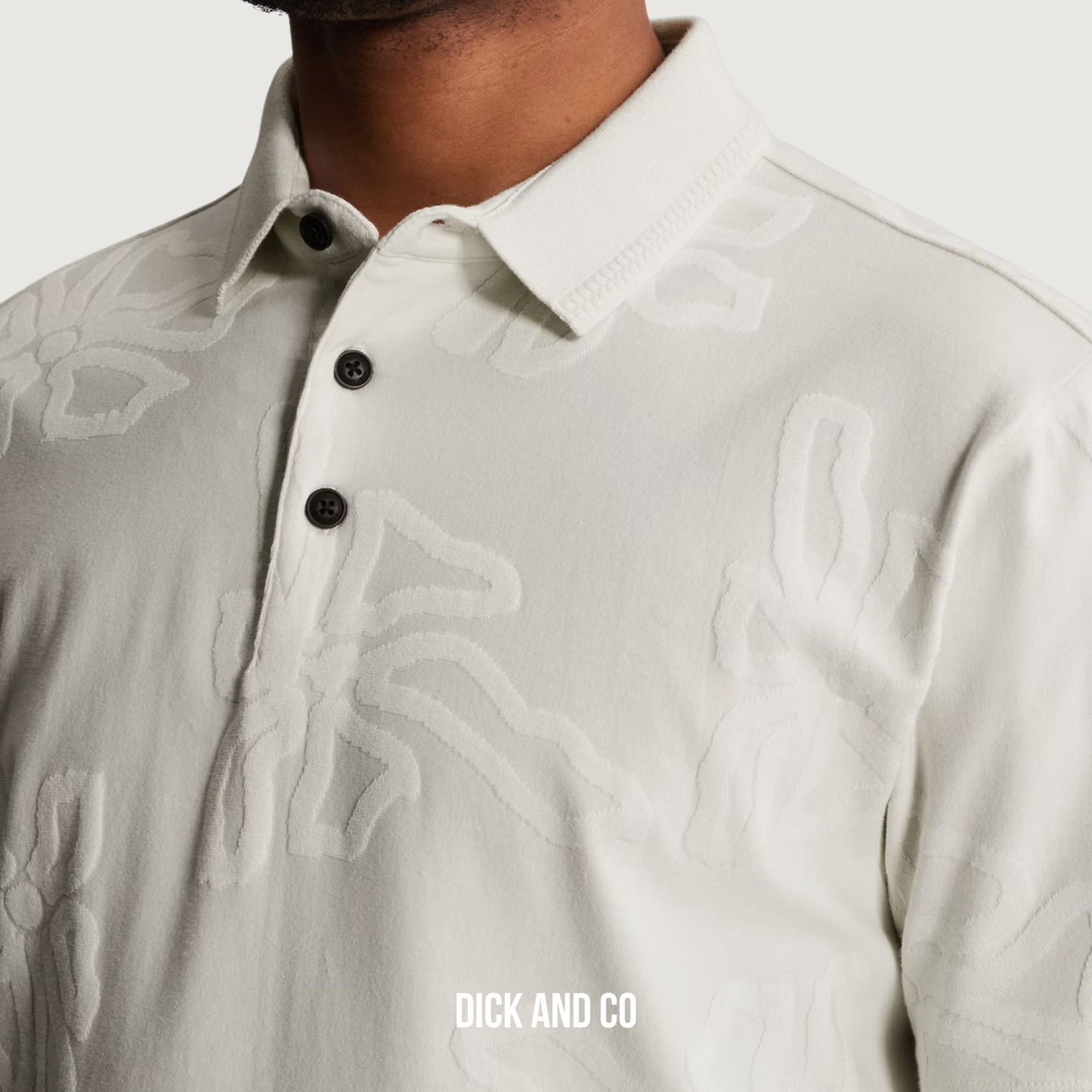 Polo met allover jacquardpatroon