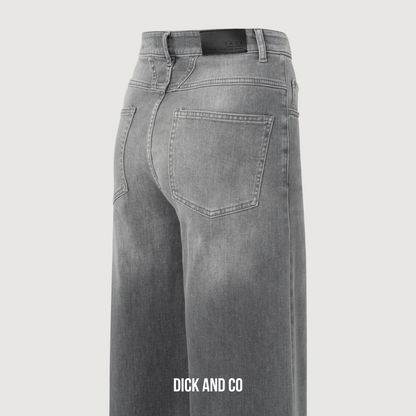 Grijze jeans met hoge taille (01-311124)