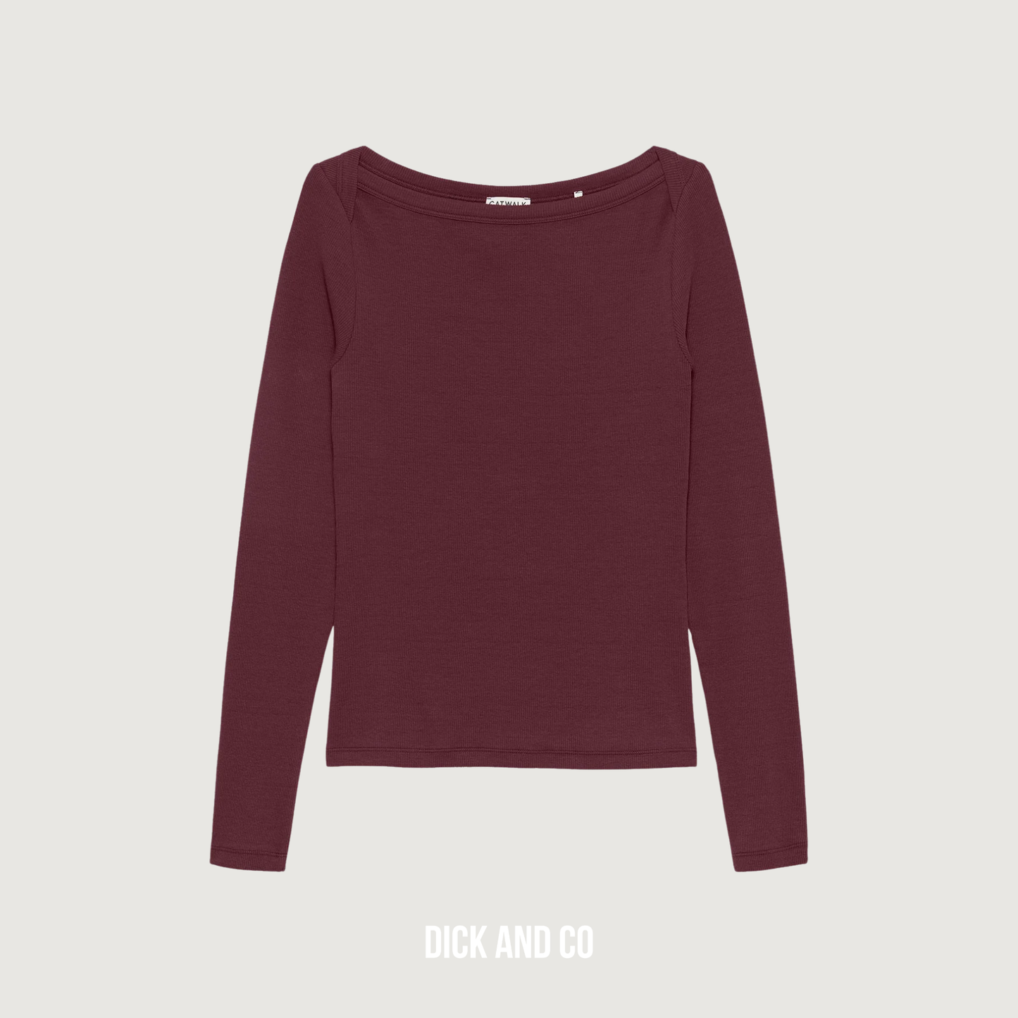 Boatneck rib long sleeve