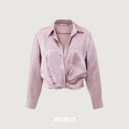 Cropped satijnen blouse (01-201186-511)