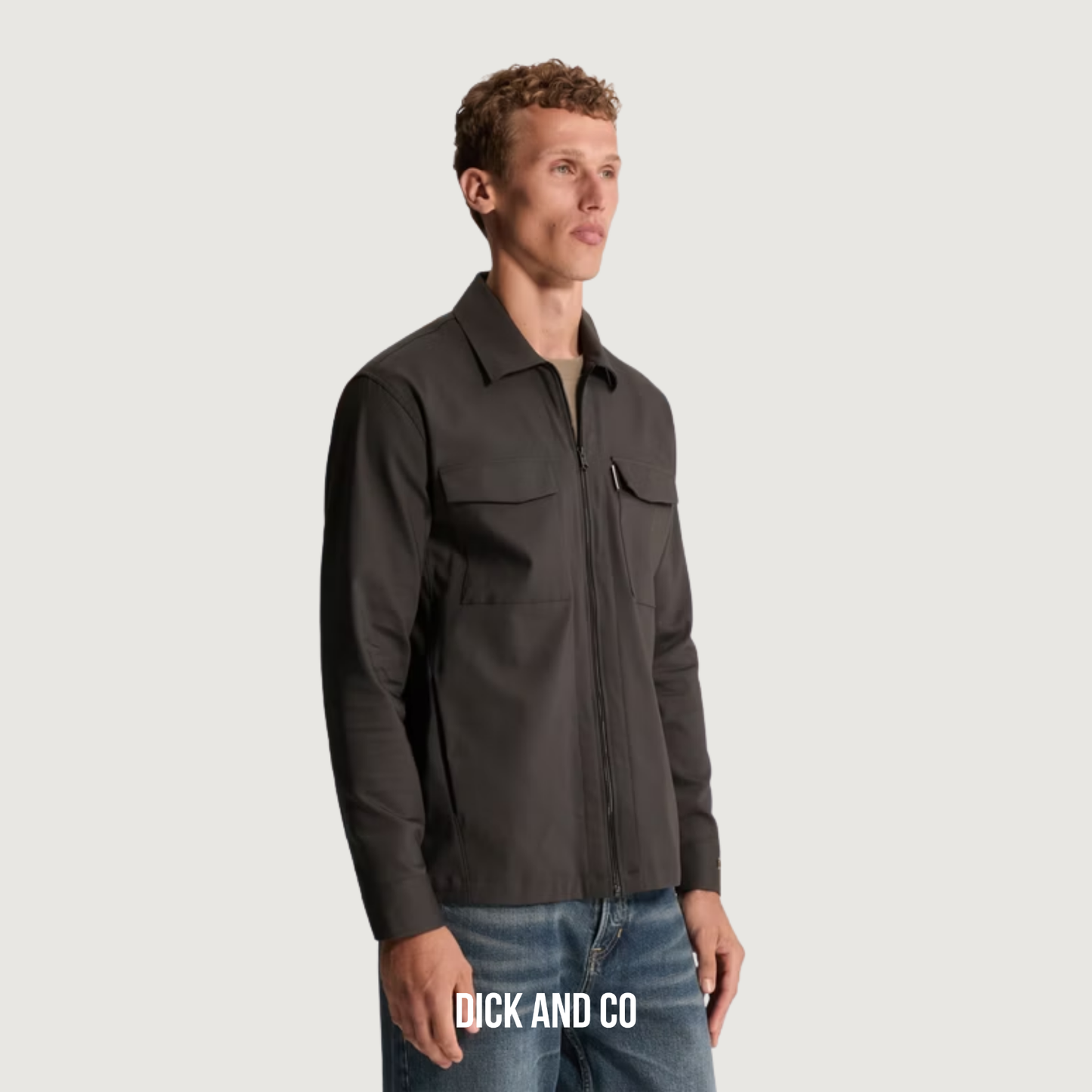 Overshirt met borstzakken en ritssluiting