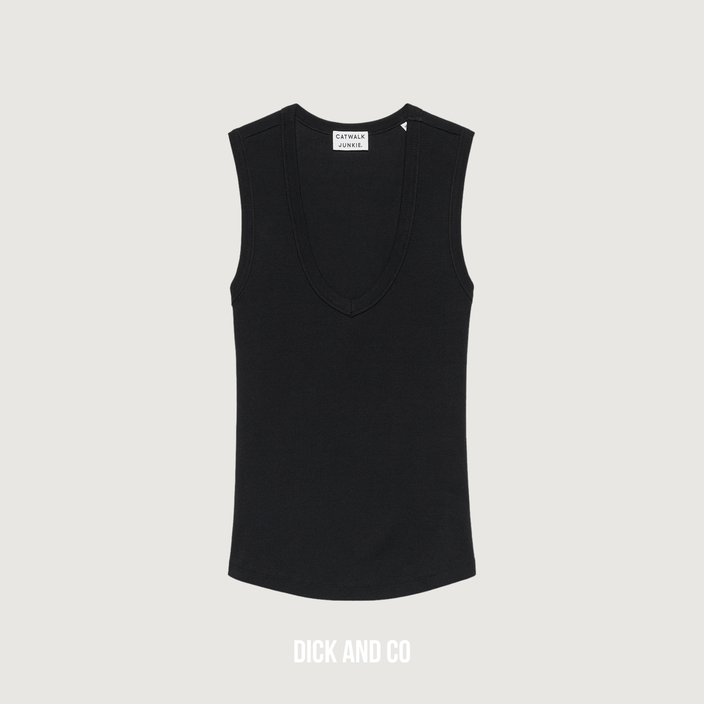 Vneck rib singlet