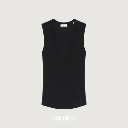 Vneck rib singlet