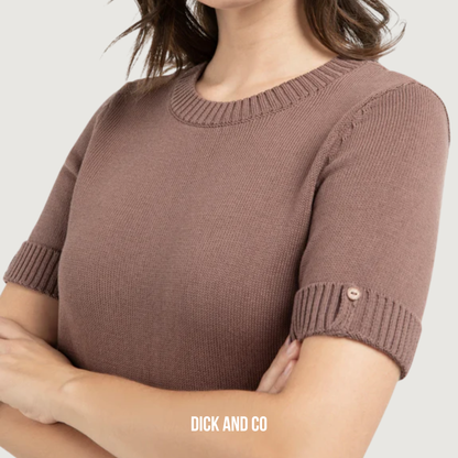 Gebreide trui met korte mouwen