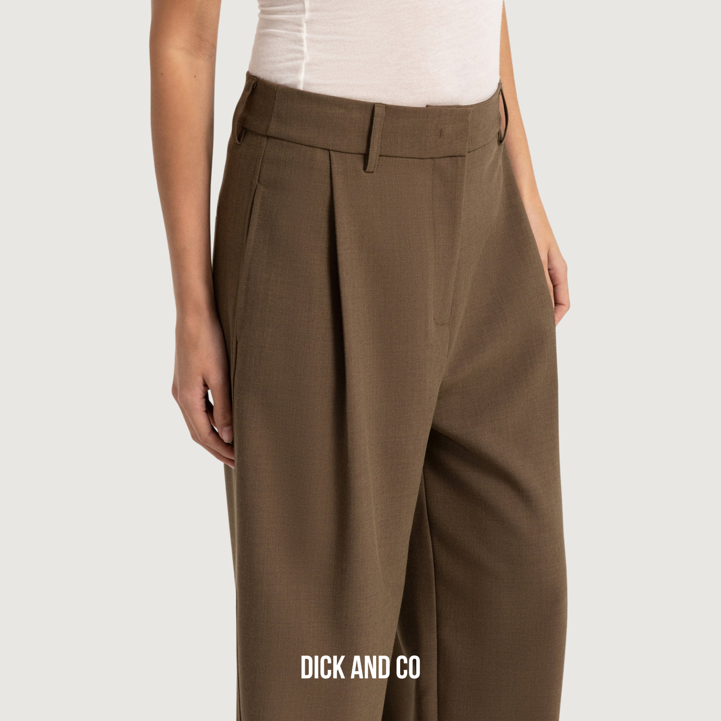 Geweven barrel broek met plooidetail