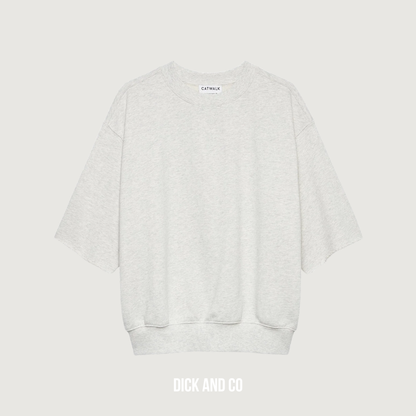 Short sleeve graphic sweater