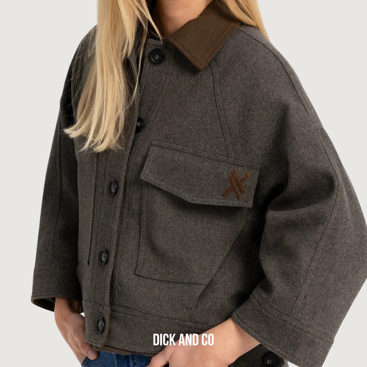 Oversized wollen jack