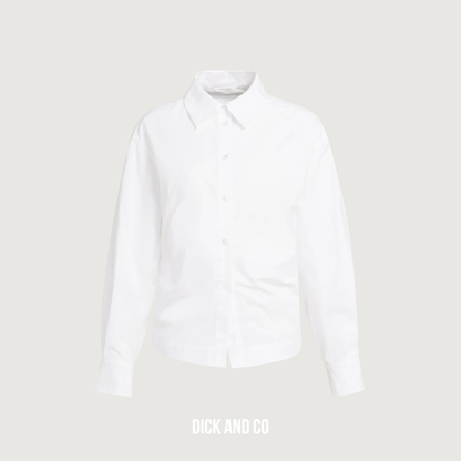 Blouse met tailleaccent en plooidetail