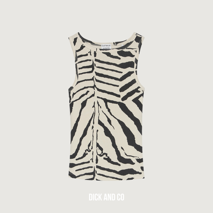 Classic zebra rib singlet