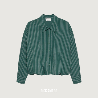 Blouse met tuck in effect