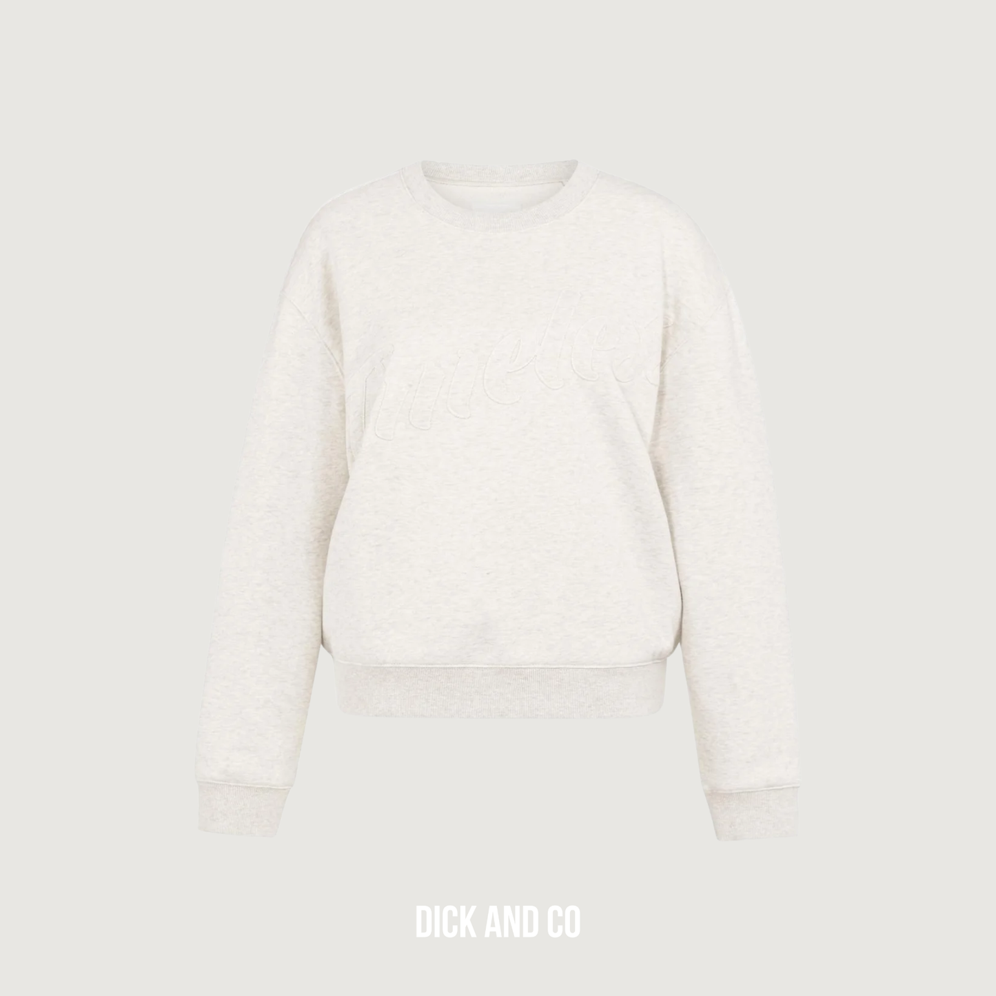 Sweater met opgestikte tekst