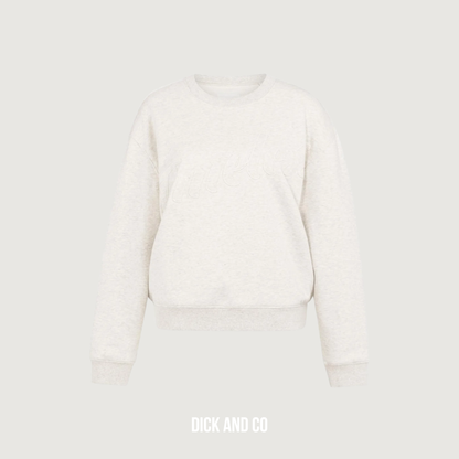 Sweater met opgestikte tekst