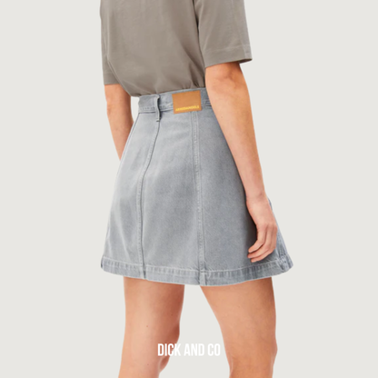 Panelled Denim Mini Skirt