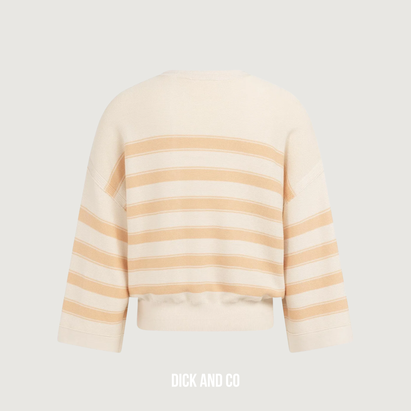 Gebreide sweater met strepen en wijde mouwen