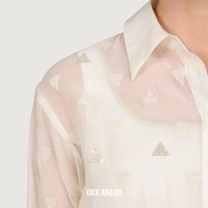 Ally blouse Square Embroidery