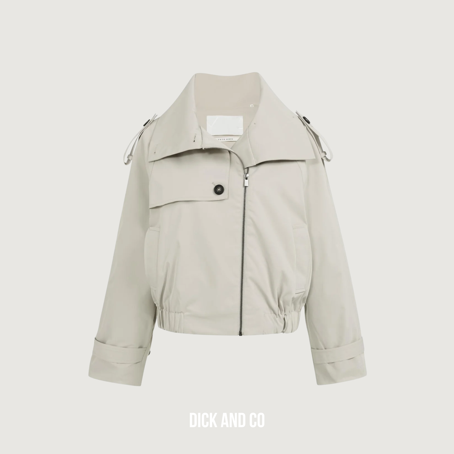 Kort bomberjack met trenchcoatdetails