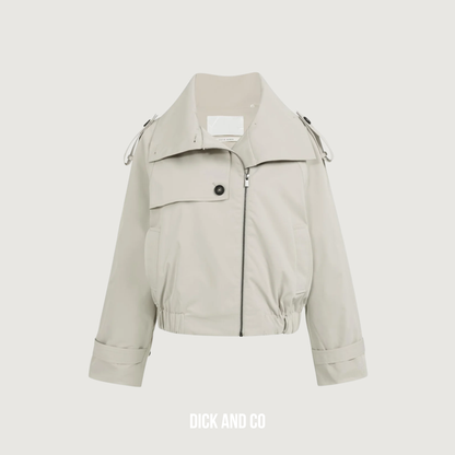 Kort bomberjack met trenchcoatdetails