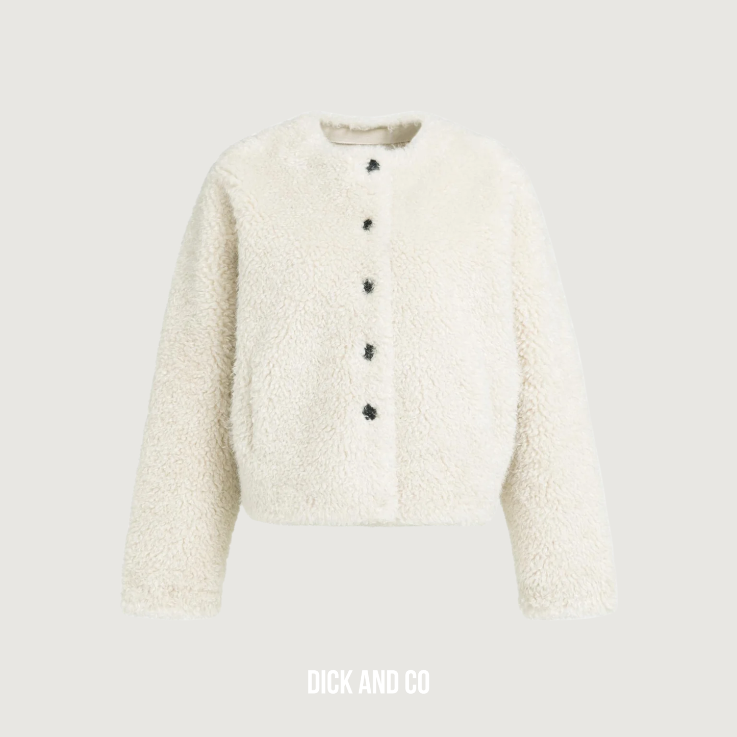 Kort oversized jasje van imitatiebont