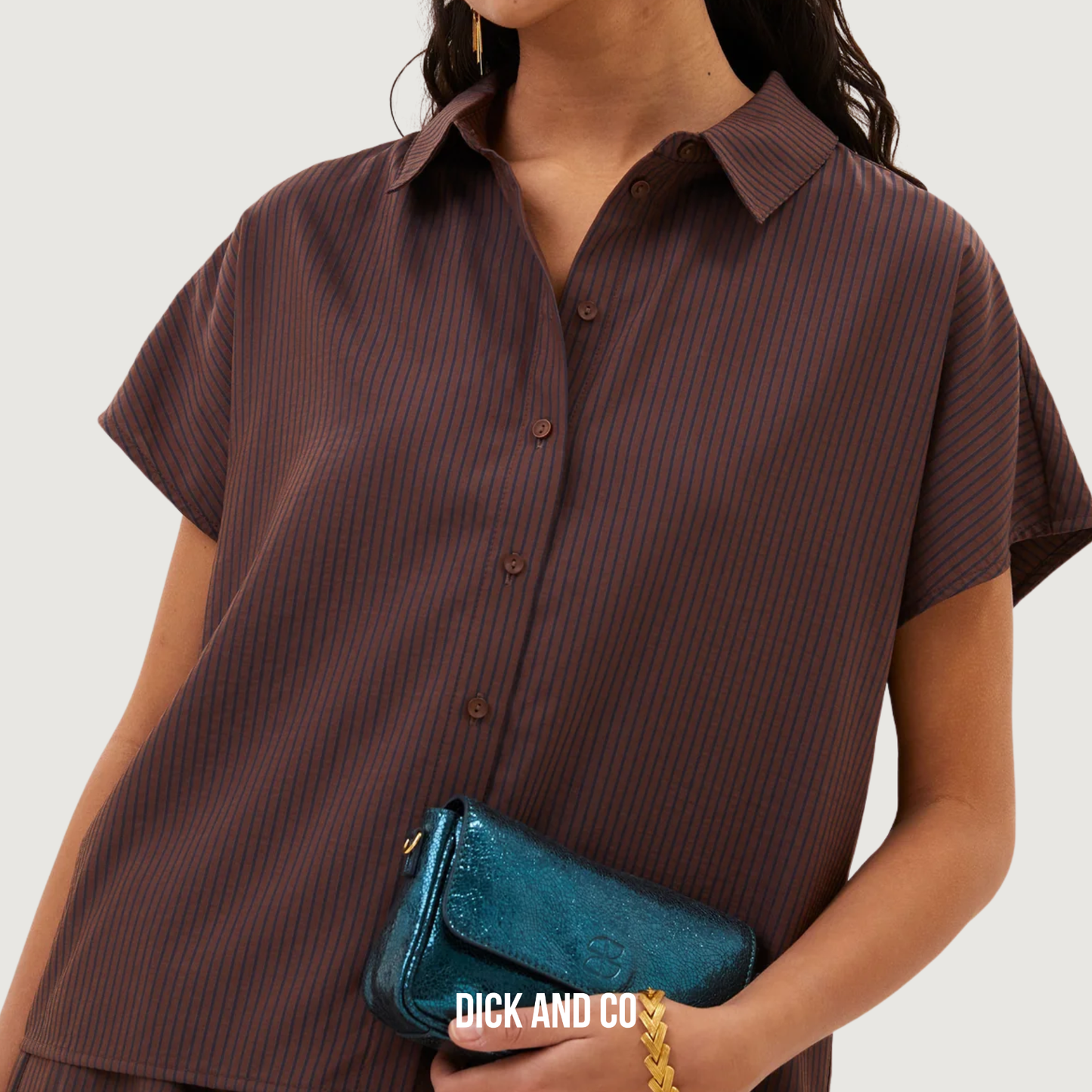 Barley Tan Stripe blouse