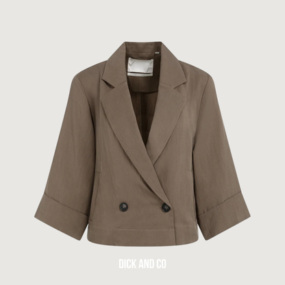 Blazer met kimonomouwen en knopen