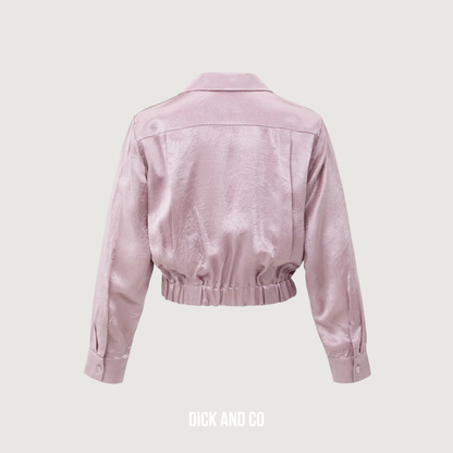 Cropped satijnen blouse (01-201186-511)