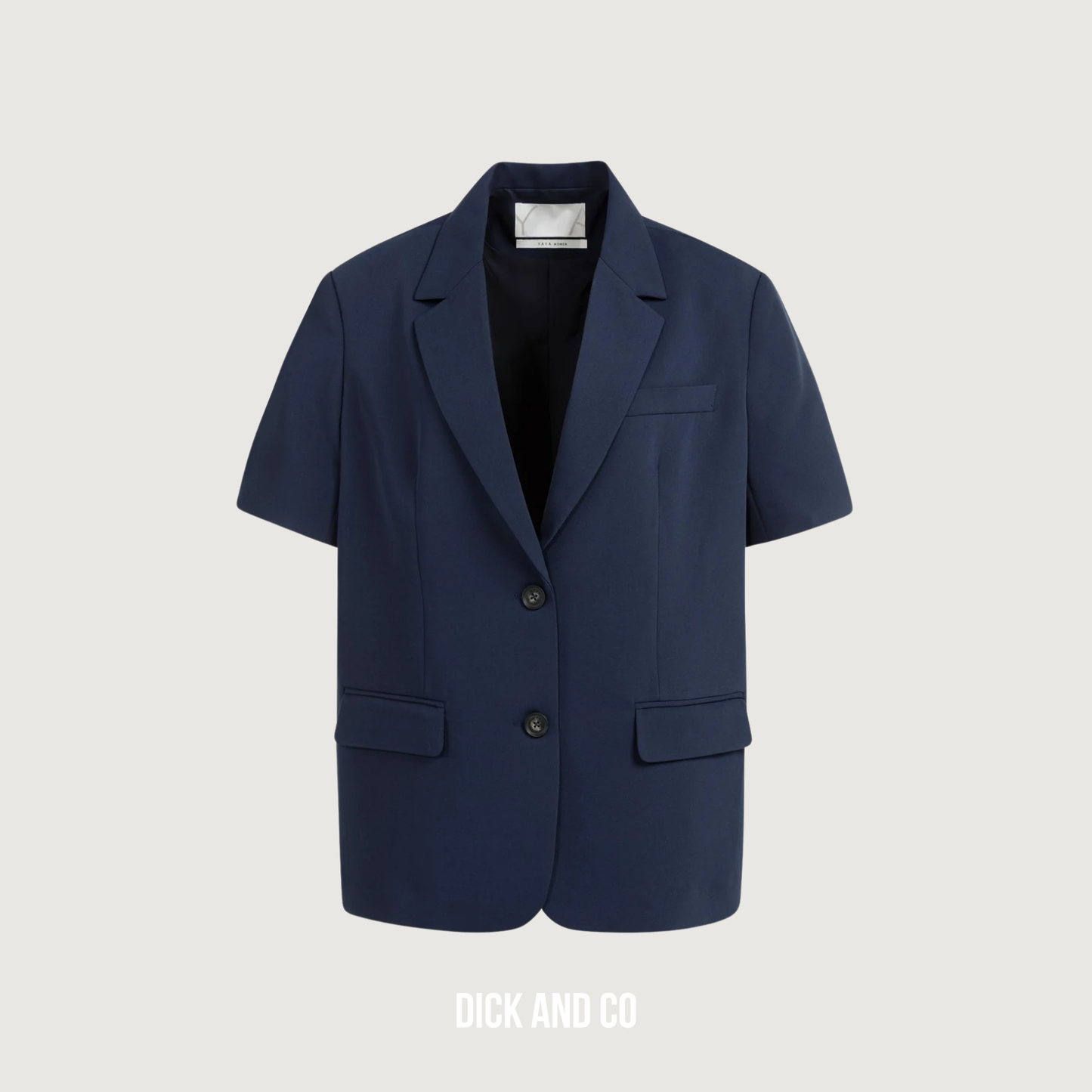 Oversized blazer met korte mouwen
