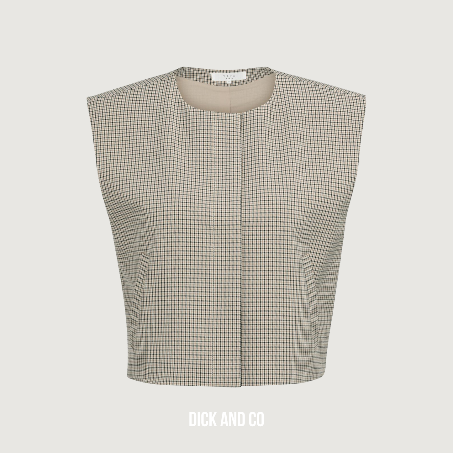 Geruit gilet