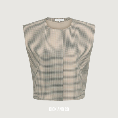 Geruit gilet