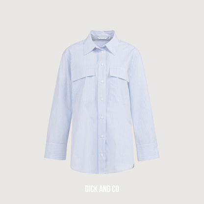 Gestreepte boyfriend blouse