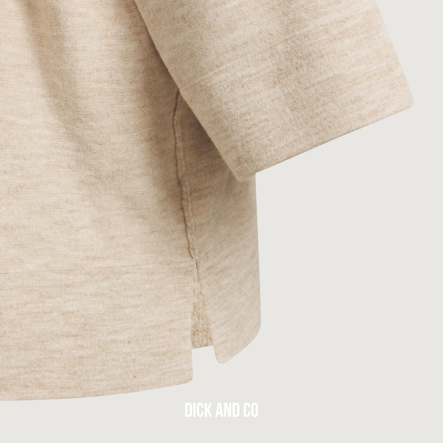 Fijngebreid oversized t-shirt met halflange mouwen