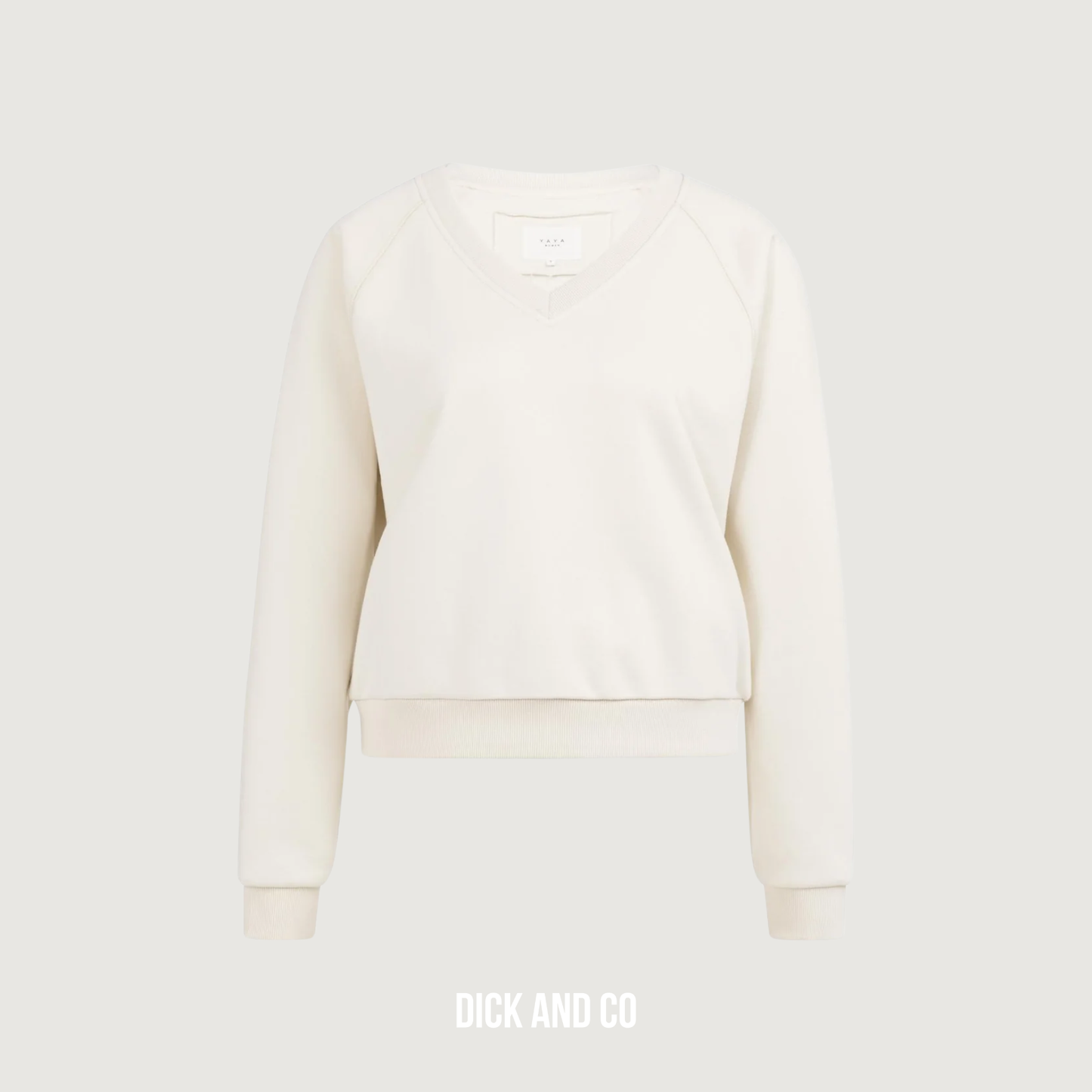 Sweater met V-hals en geribde boorden
