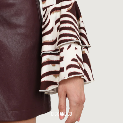 April blouse V-Neck Zebra