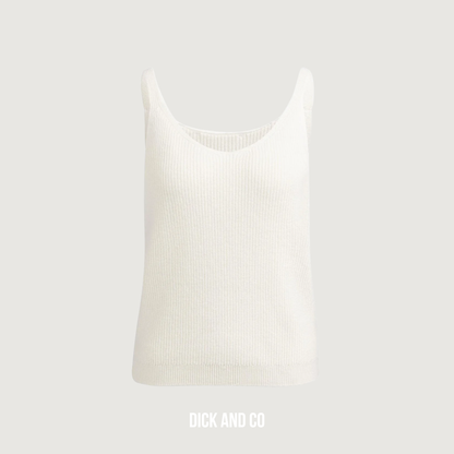 Gebreide tanktop met ribstructuur
