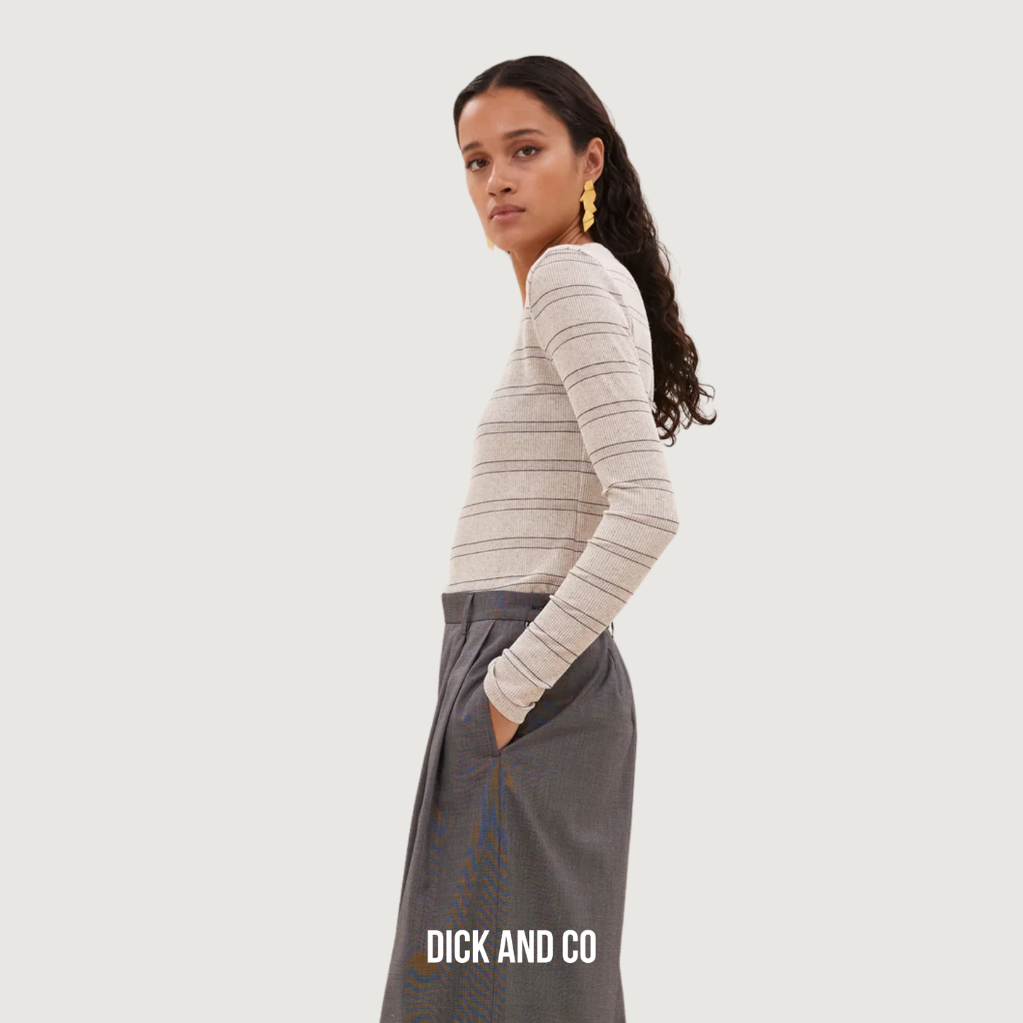 Basic Ls Pearl Stripe Top