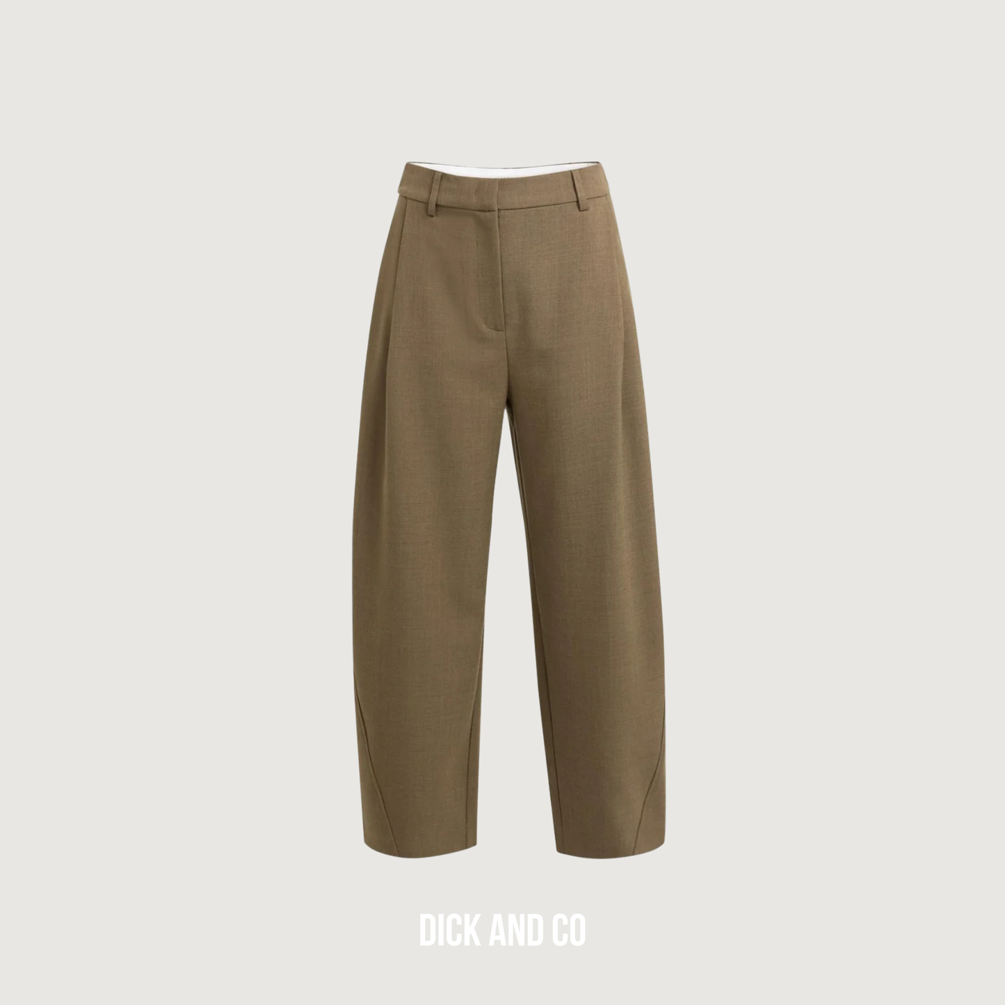 Geweven barrel broek met plooidetail