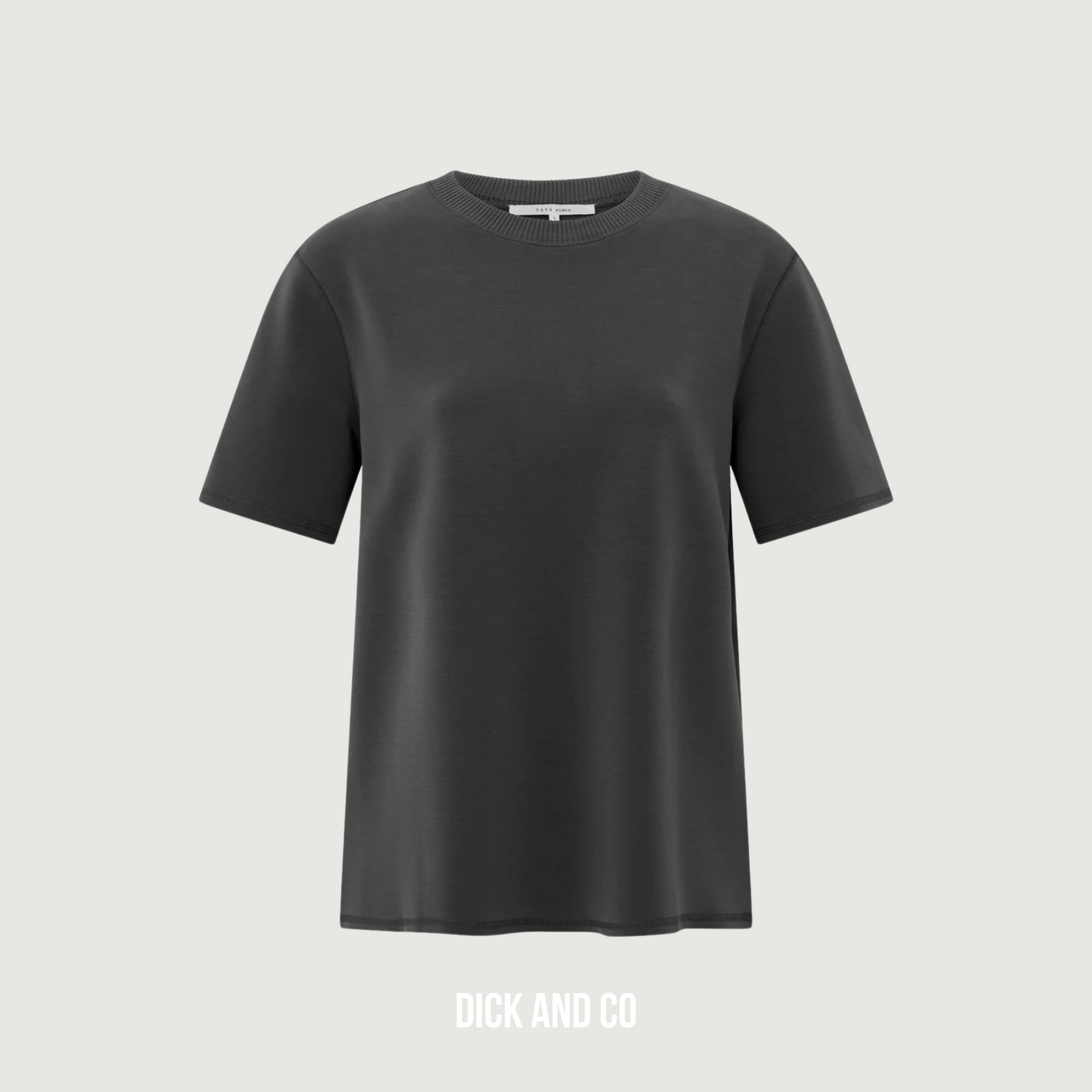 T-shirt met ribkraag (01-109097-509)