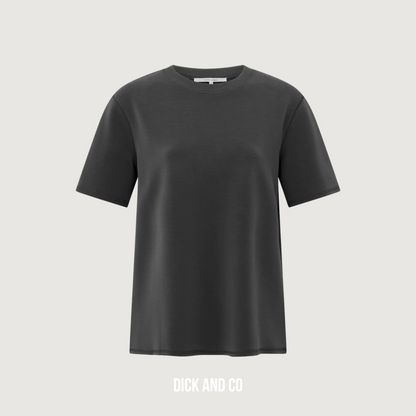 T-shirt met ribkraag (01-109097-509)