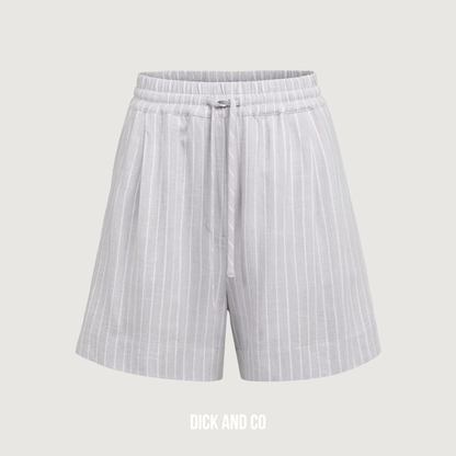 Gestreepte short met elastische taille