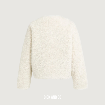 Kort oversized jasje van imitatiebont