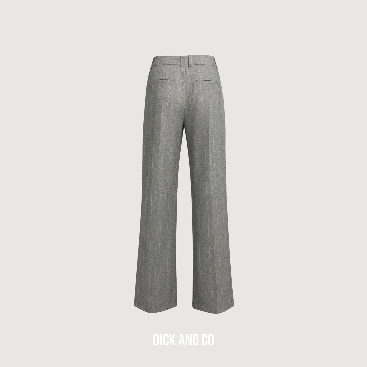 Pantalon met ruitdessin en wijde pijpen