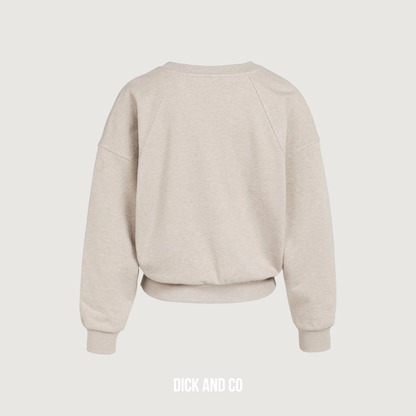 Sweater met geweven kraag